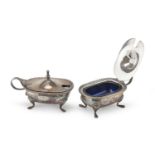 TWO SILVER MUSTARD BOWLS KINGDOM OF ITALY LATE 19TH CENTURY