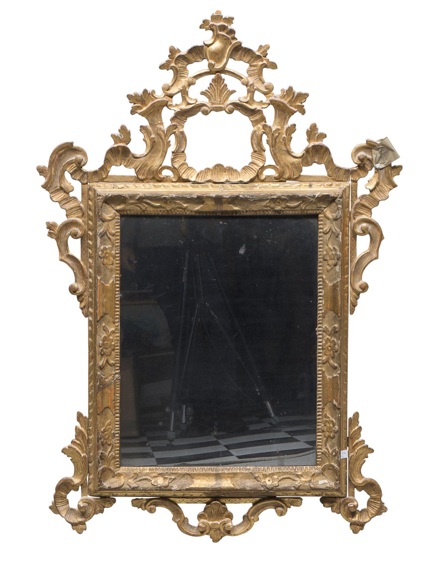 MIRROR IN GILTWOOD ANTIQUE ELEMENTS