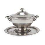 SILVER-PLATED TUREEN AND PLATEÿMILANÿ20thÿCENTURY