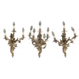 THREE BRONZE APPLIQUES EARLY 20TH CENTURY