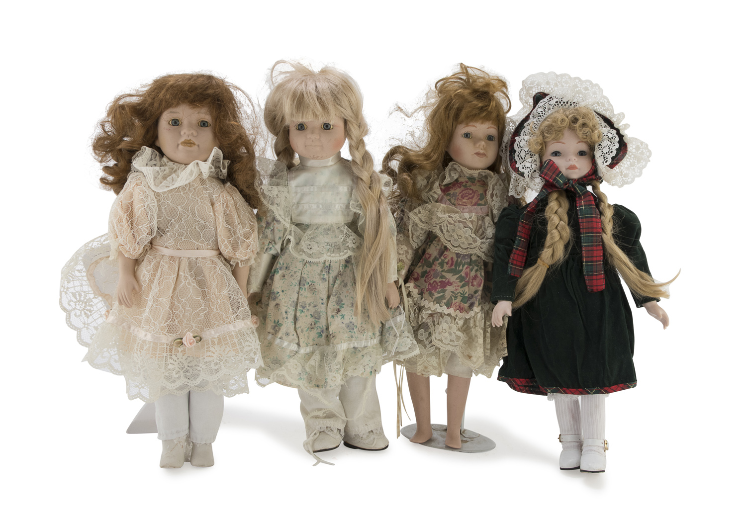 FOUR DOLLS 20th CENTURY