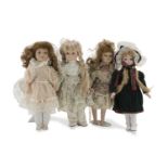 FOUR DOLLS 20th CENTURY