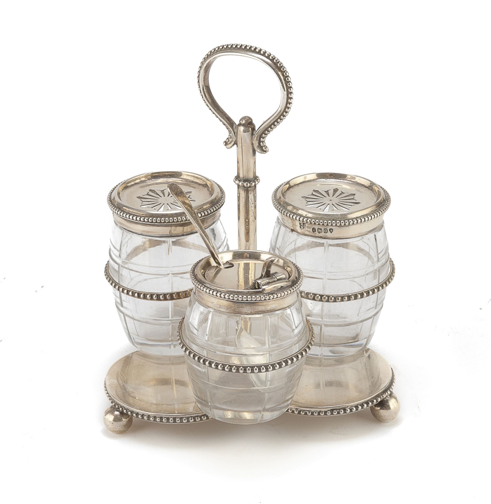 SILVER SALT AND PEPPER SET LONDON 1869