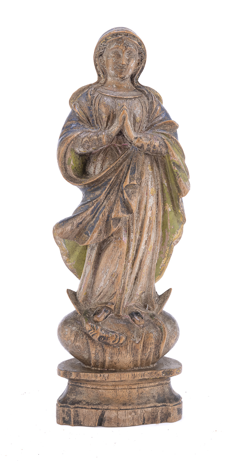 SMALL WOOD SCULPTURE NORTHERN ITALY 19th CENTURY