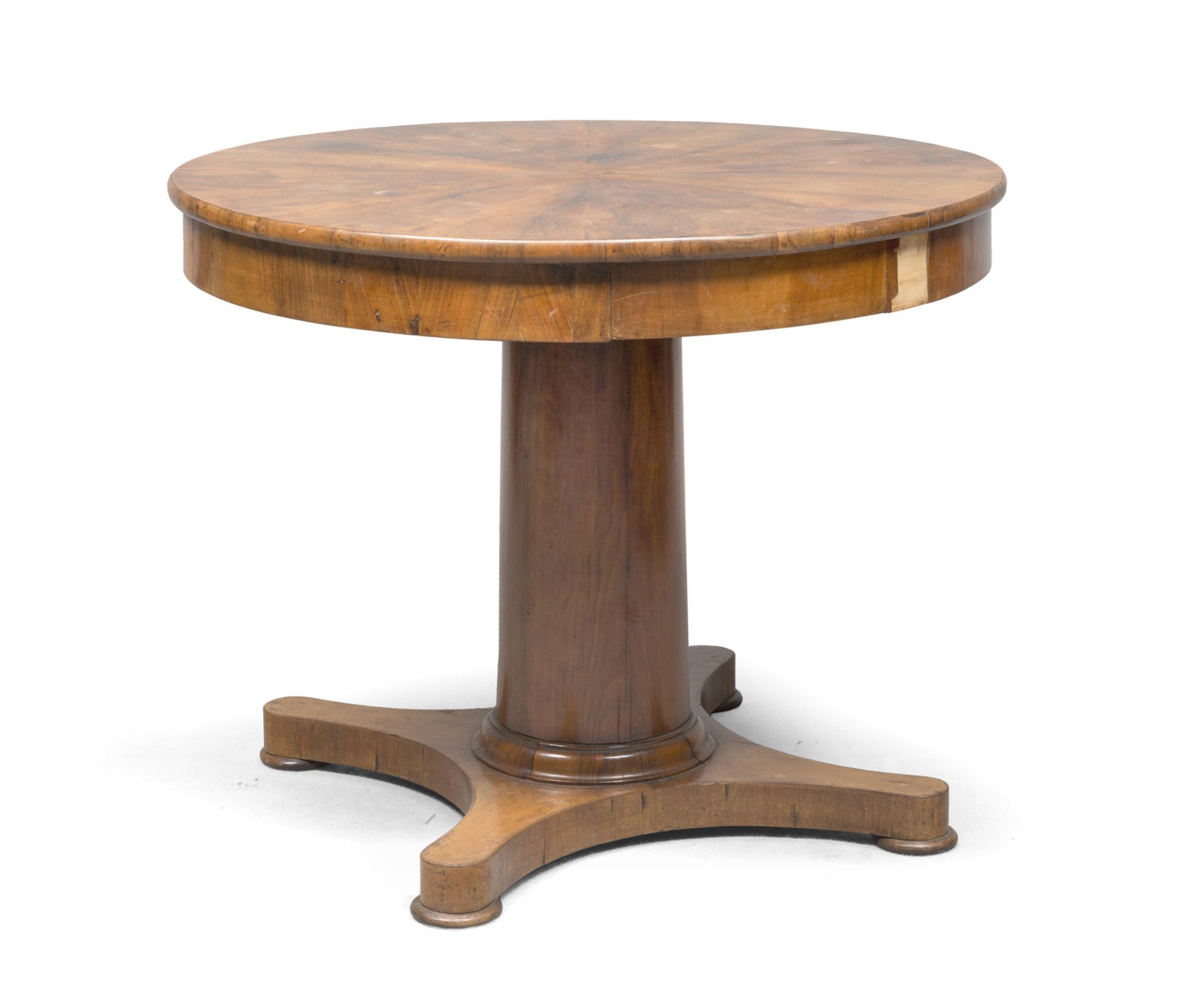 ROUND TABLE IN WALNUT CENTRAL ITALY 19TH CENTURY