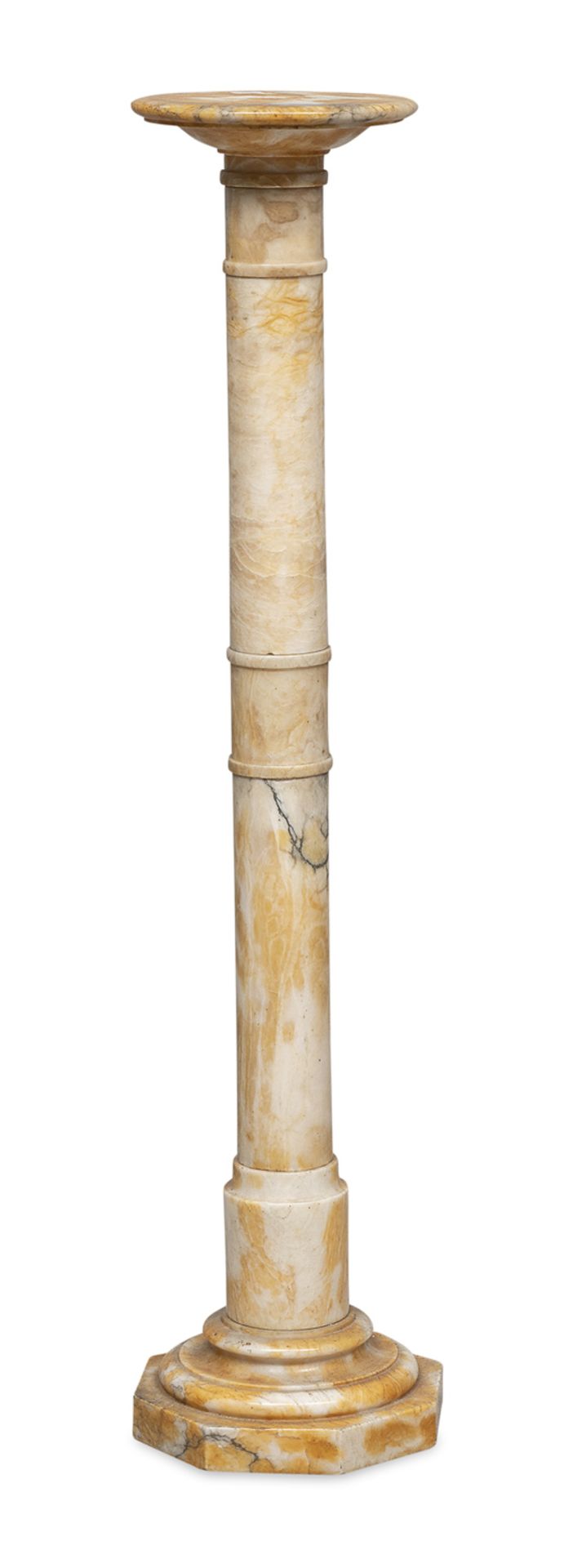 COLUMN IN YELLOW ALABASTER 20th CENTURY