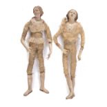 REMAINS OF TWO CRIB FIGURES NAPLES END OF 18TH BEGINNING OF 19TH CENTURY