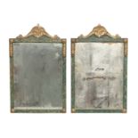 RARE PAIR OF SMALL MIRRORS LATE 18th CENTURY BRANDS