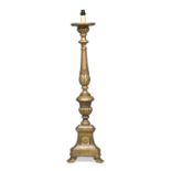 FLOOR CANDLESTICK IN GILTWOOD ROME 18th CENTURY