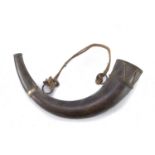 BURNISHED METAL HORN 19th CENTURY