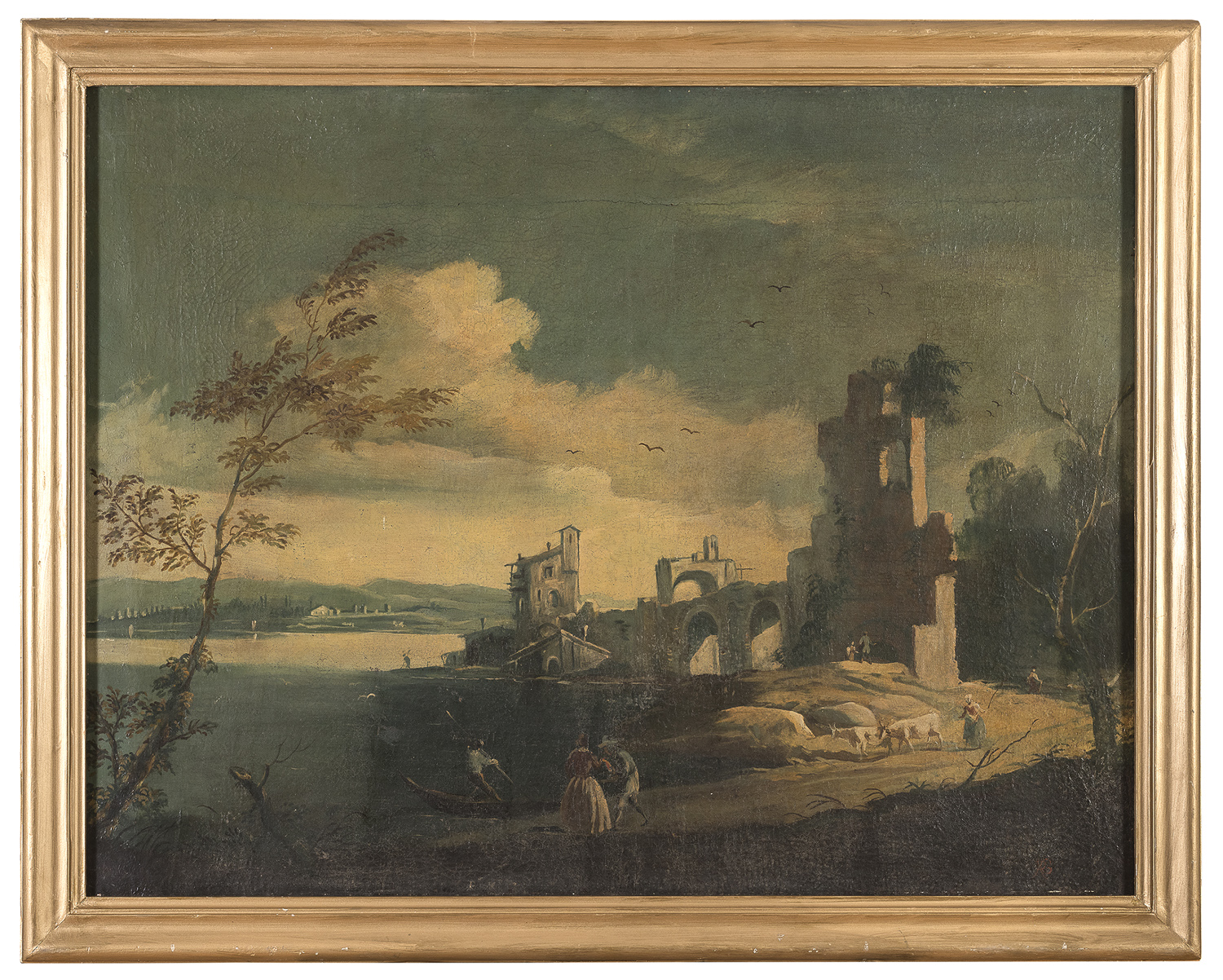 PAIR OF VENETO OIL PAINTINGS LATE 18TH CENTURY - Image 2 of 2