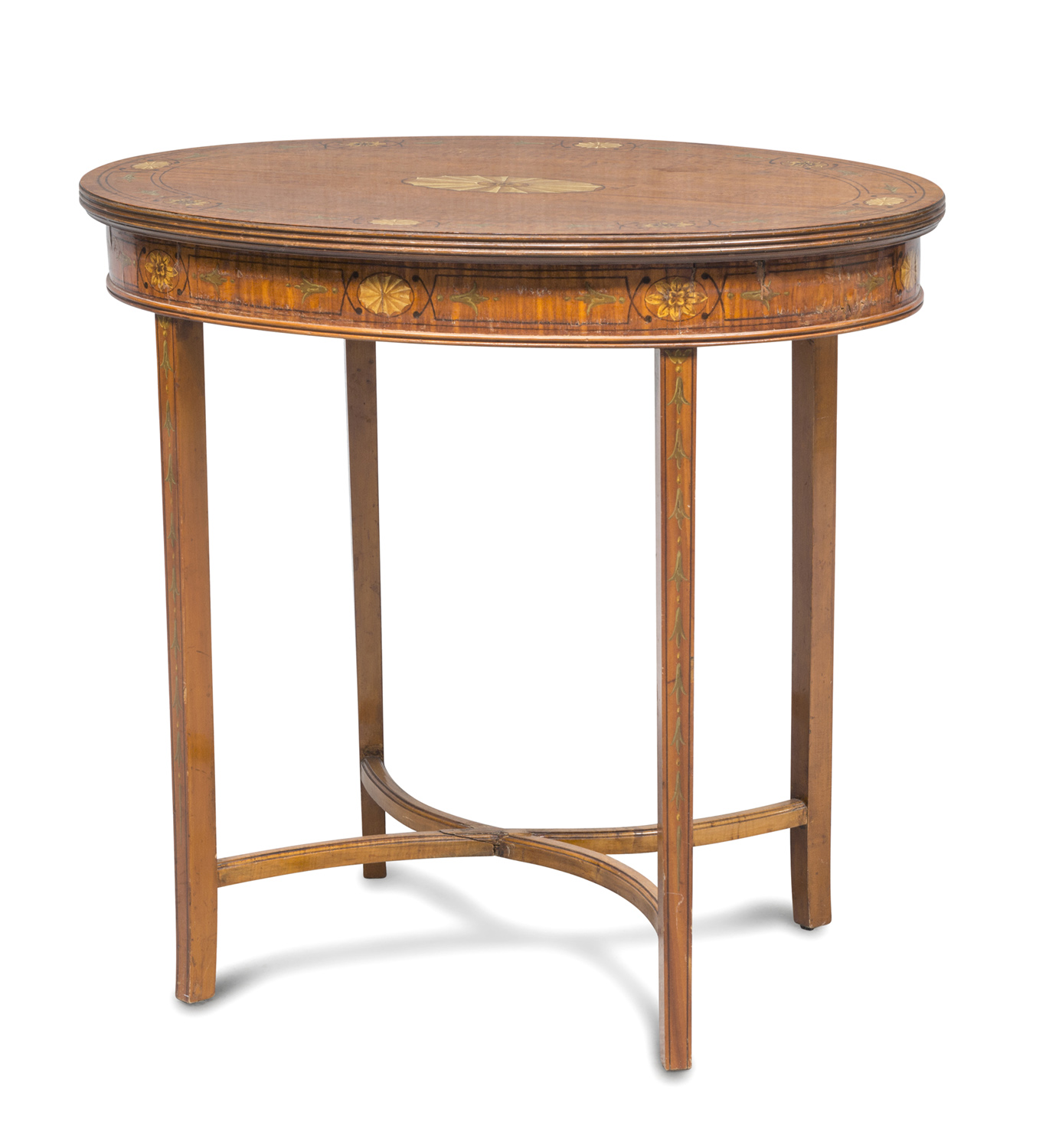 TABLE IN SATIN WOOD ENGLAND 19th CENTURY