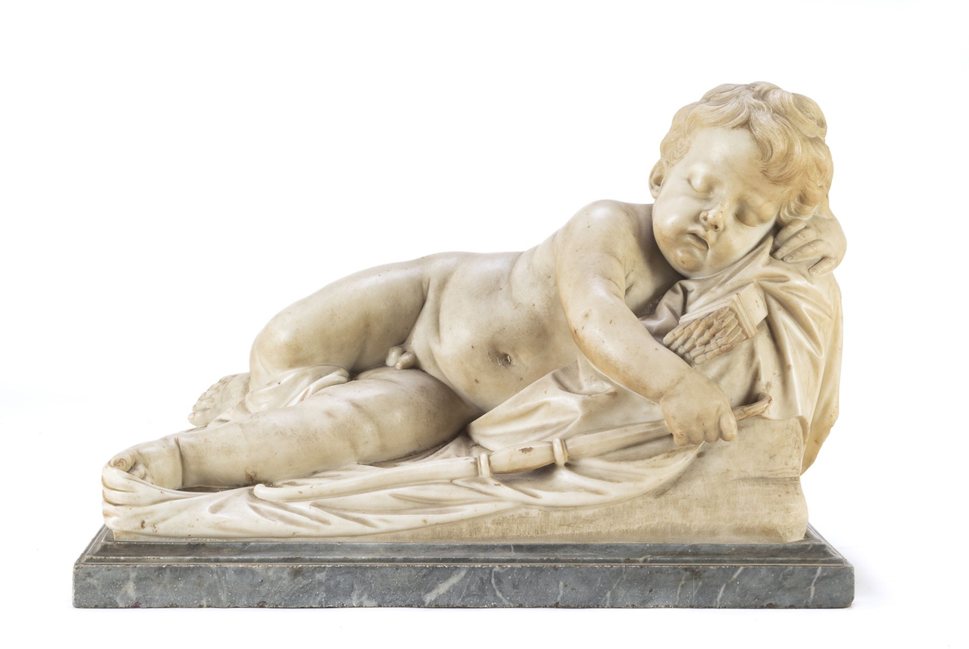 WHITE MARBLE SCULPTURE in the manner of FRANÇOIS DUQUESNOY