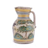 MAJOLICA JUG PROBABLY ROMAN CASTLES EARLY 19th CENTURY