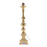 CANDLESTICK IN GILTWOOD 19th CENTURY