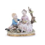 GROUP IN PORCELAIN GINORI LATE 19th CENTURY