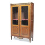 BEAUTIFUL MAHOGANY GLASS DOOR CABINET FRANCE END OF THE LOUIS XVI PERIOD