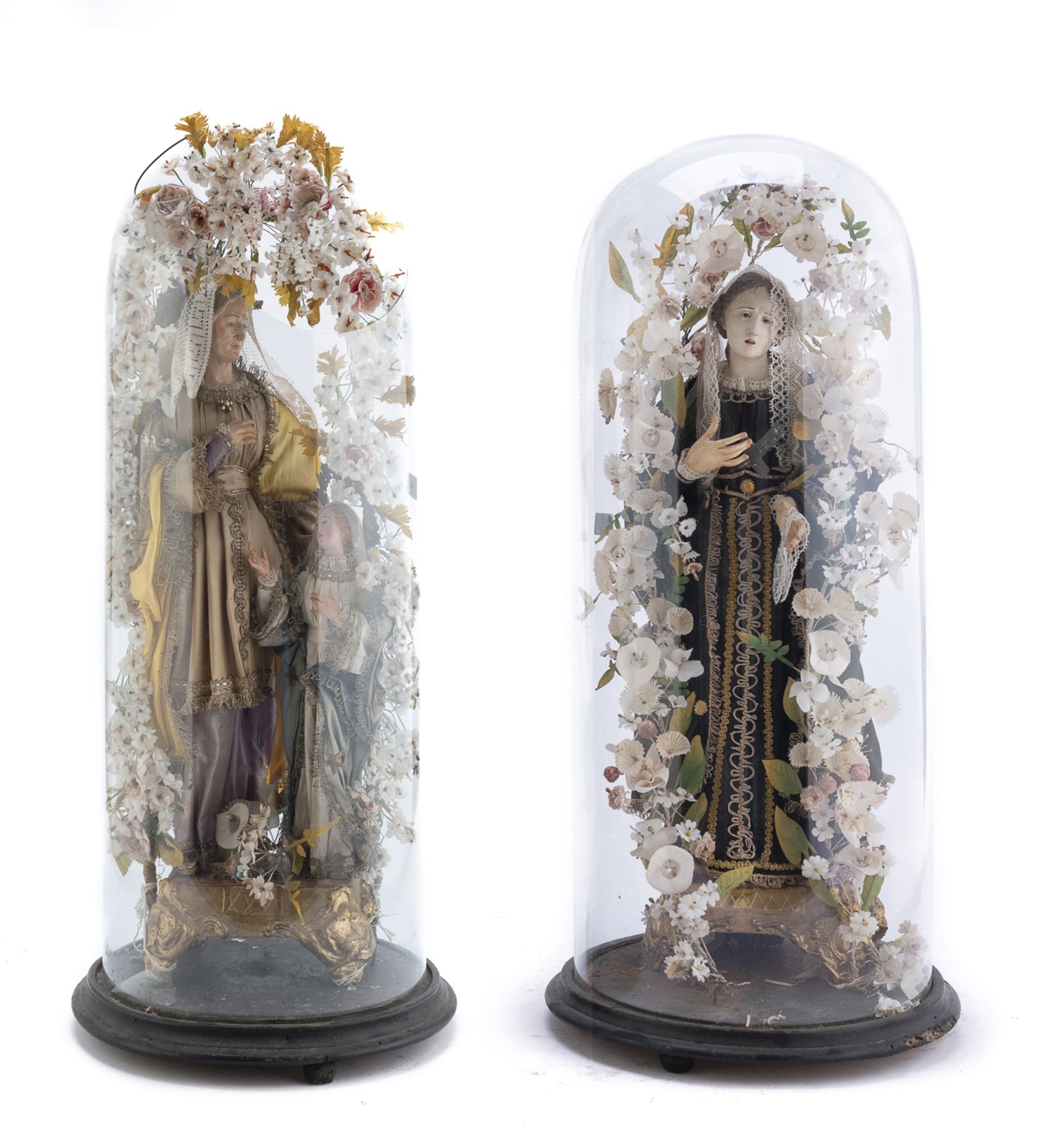 PAIR OF CRIB FIGURES NAPLES EARLY 20TH CENTURY