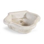 WHITE MARBLE BASIN NAPLES LATE 19TH CENTURY
