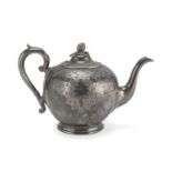 SILVERPLATED TEAPOT SHEFFIELD PUNCH 19TH CENTURY