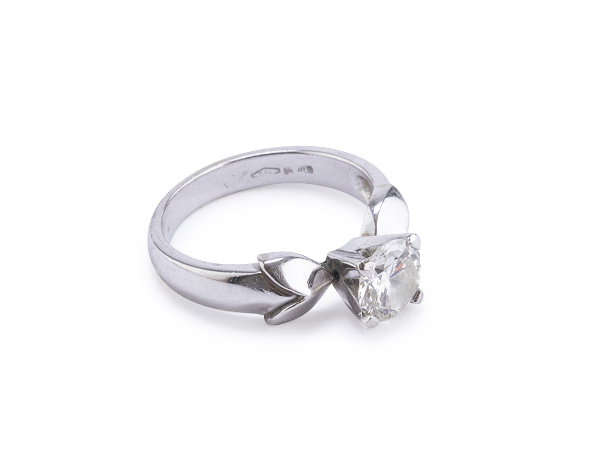 WHITE GOLD SOLITAIRE RING - Bild 2 aus 2