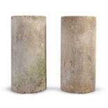 PAIR OF COLUMNS IN TUFF STONE NAPLES LATE 18th CENTURY