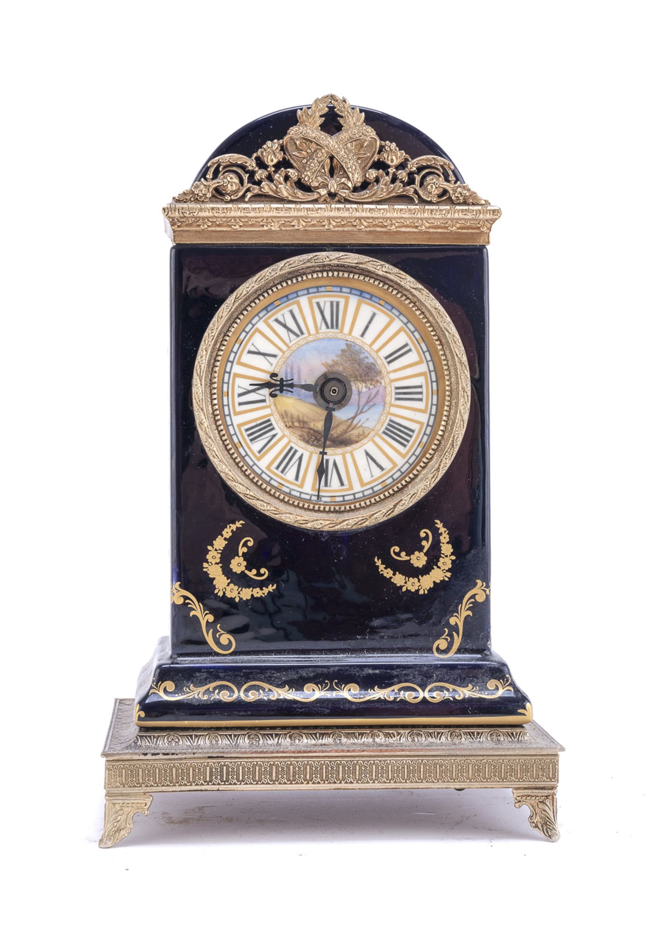 PORCELAIN CLOCK FRANCE 20th CENTURY