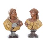 BEAUTIFUL PAIR OF MARBLE BUSTS 18th CENTURY