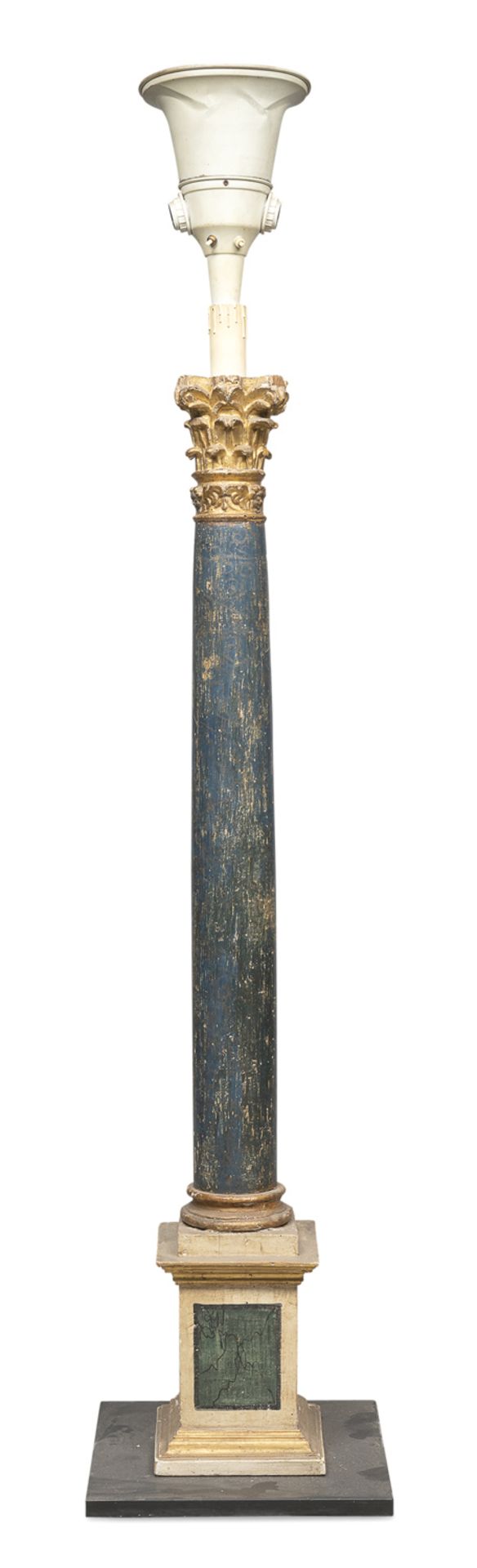 COLUMN IN LACQUERED WOOD MARCHE 18TH CENTURY