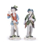PAIR OF PORCELAIN FIGURES GINORI EARLY 20TH CENTURY