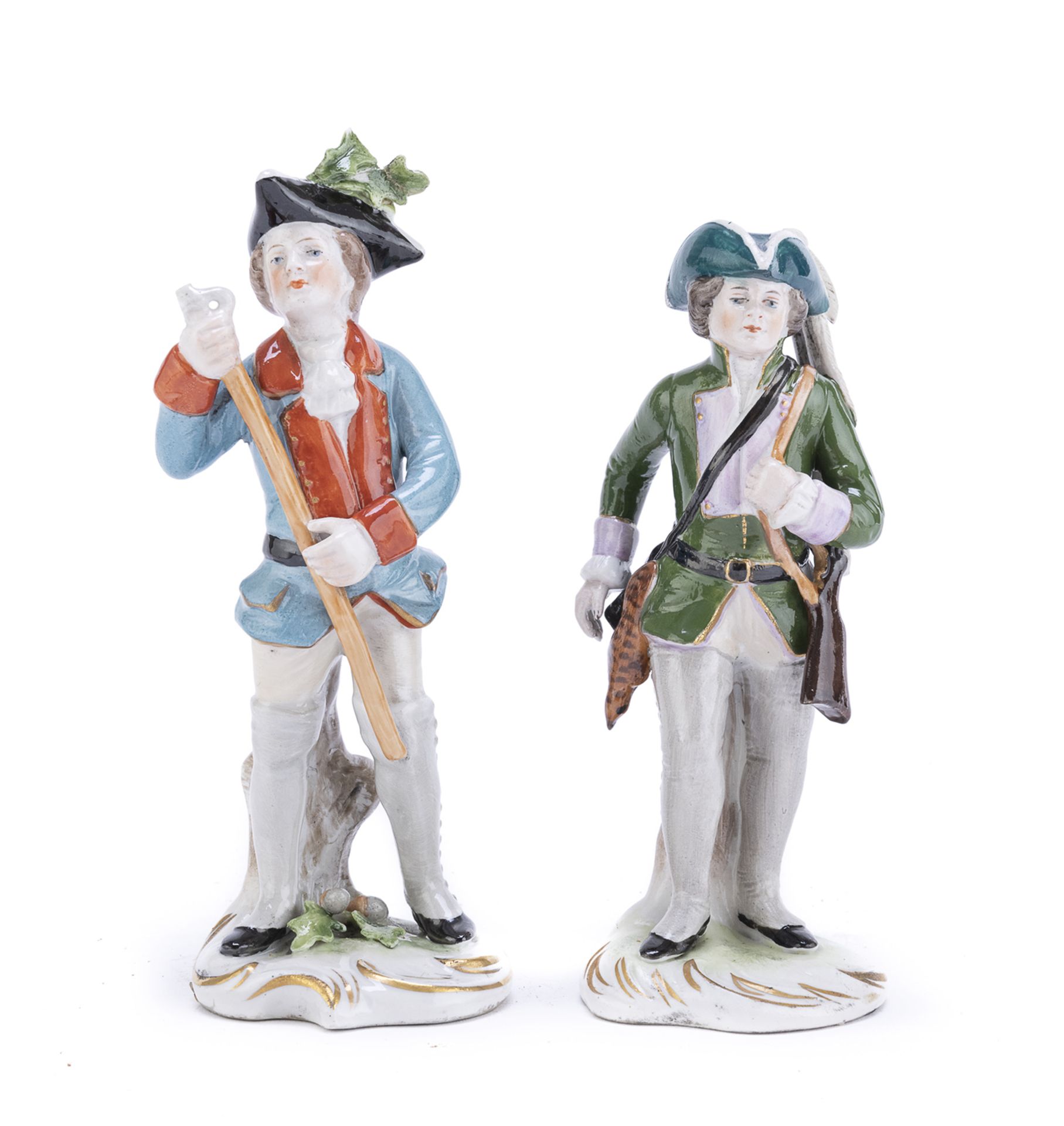 PAIR OF PORCELAIN FIGURES GINORI EARLY 20TH CENTURY