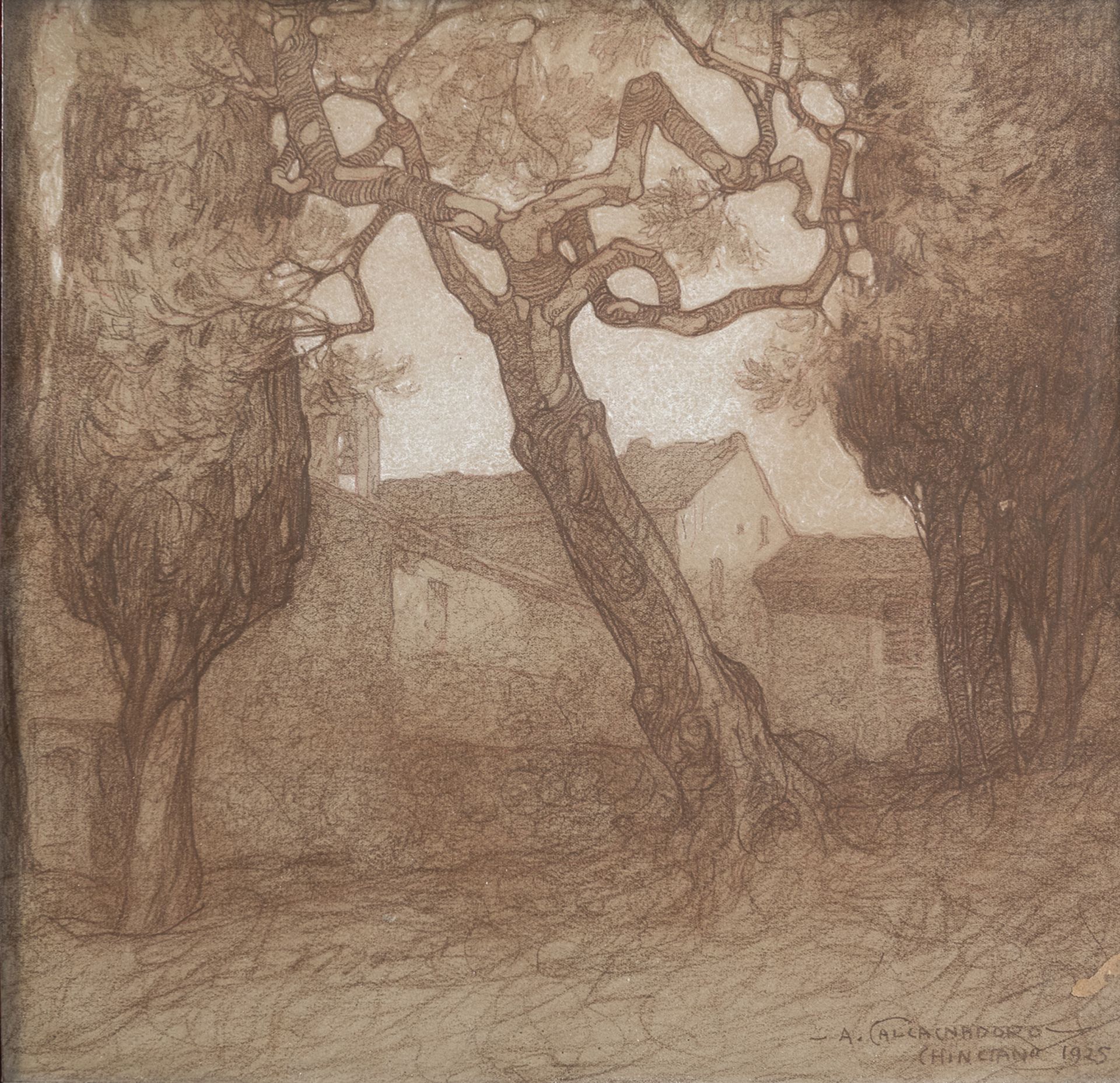 PENCIL DRAWING BY ANTONINO CALCAGNADORO 19TH-20TH CENTURY