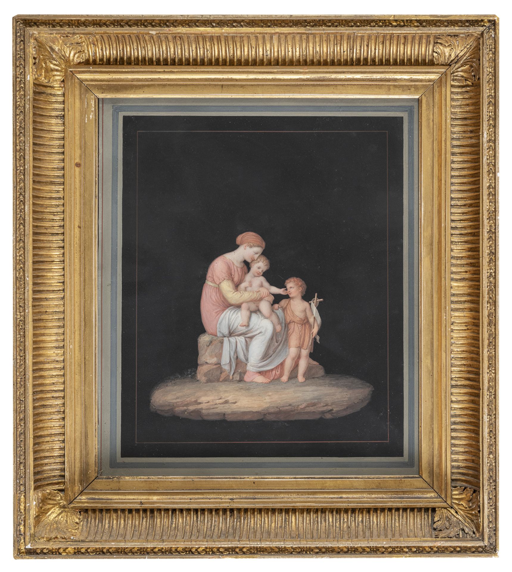 PAIR OF ITALIAN TEMPERA PAINTINGS 19TH CENTURY