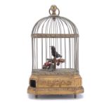 AUTOMA OF BIRD WITH CAGE 19TH CENTURY