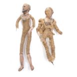REMAINS OF TWO CRIB FIGURES NAPLES LATE 18TH EARLY 19TH CENTURY