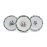 THREE MAJOLICA PLATES CAMPANIAN WORKSHOPS 18TH-19TH CENTURY