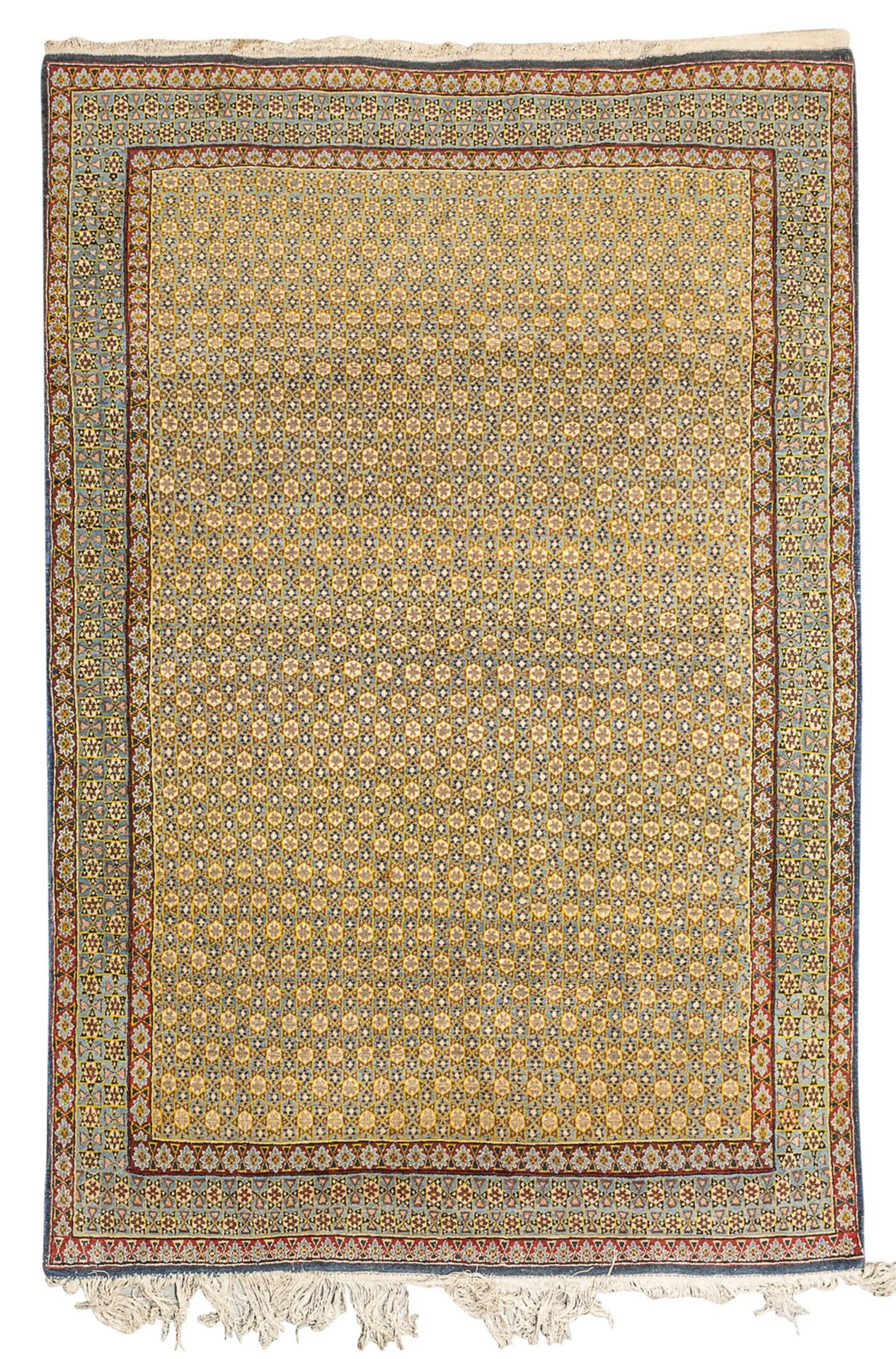 RARE KUM RUG WITH STARS 1930 ca.