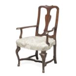 WALNUT ARMCHAIR VENETO 18th CENTURY