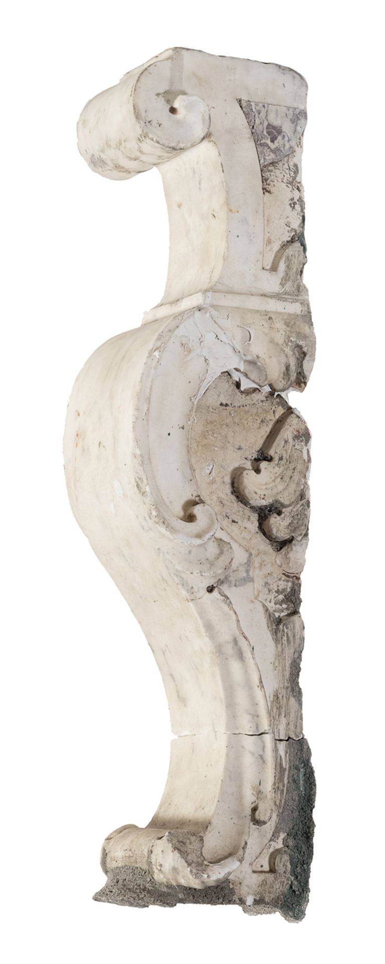 UPRIGHT IN WHITE STATUARIO MARBLE NAPLES 18TH CENTURY