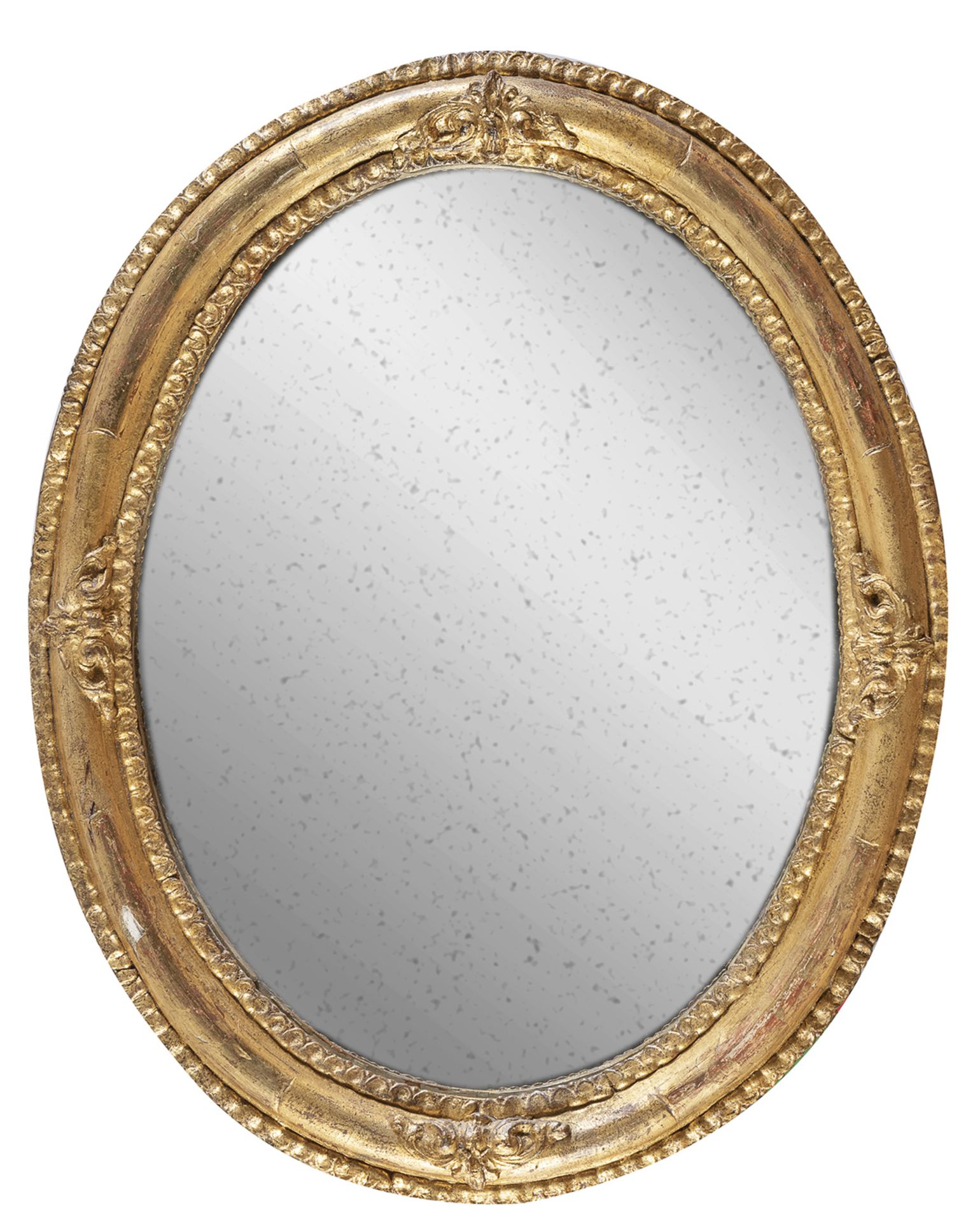 SMALL MIRROR IN GILTWOOD AND PLASTER EARLY 20TH CENTURY