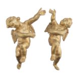 PAIR OF CHERUBS IN GILTWOOD 18th CENTURY