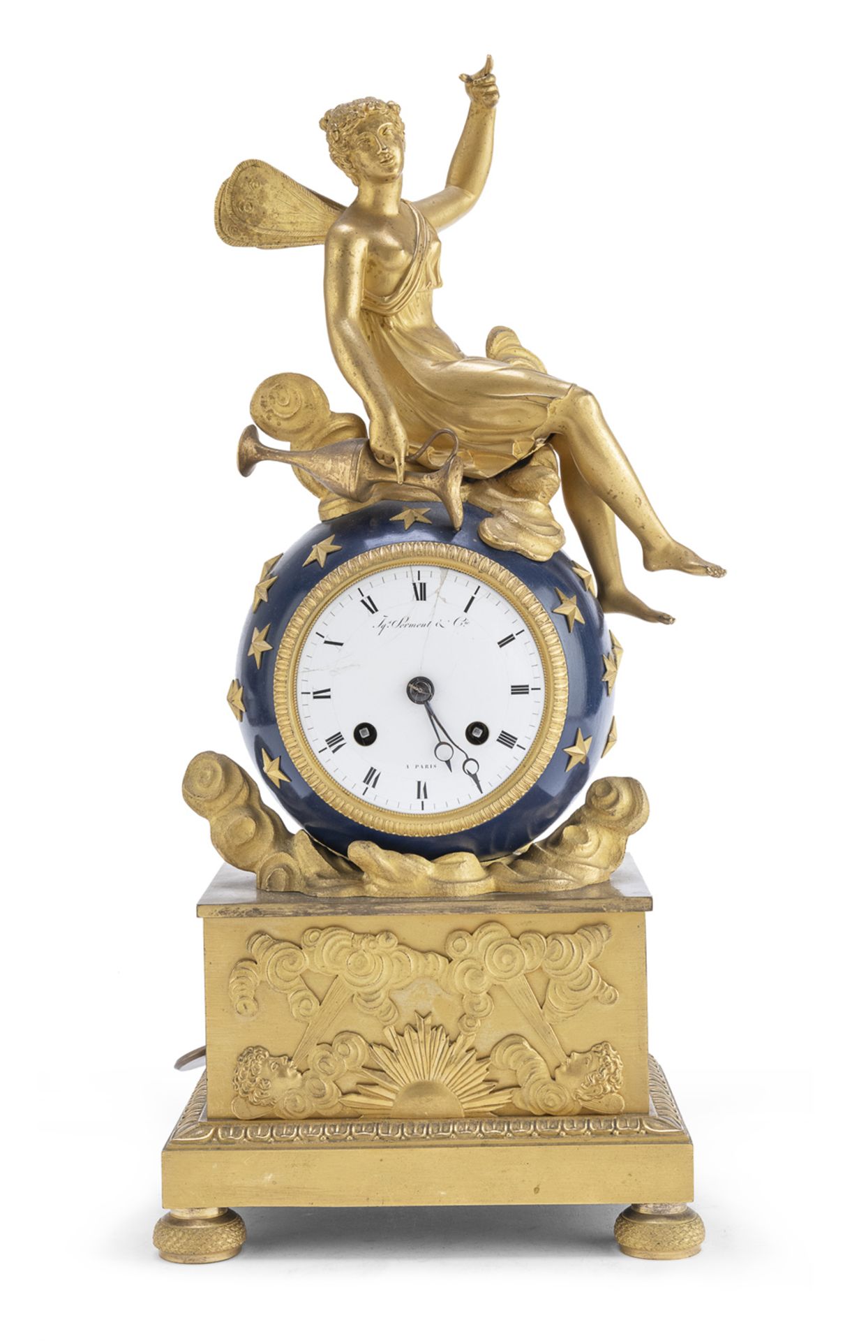 TABLE CLOCK IN GILDED BRONZE FRANCE EARLY 19th CENTURY