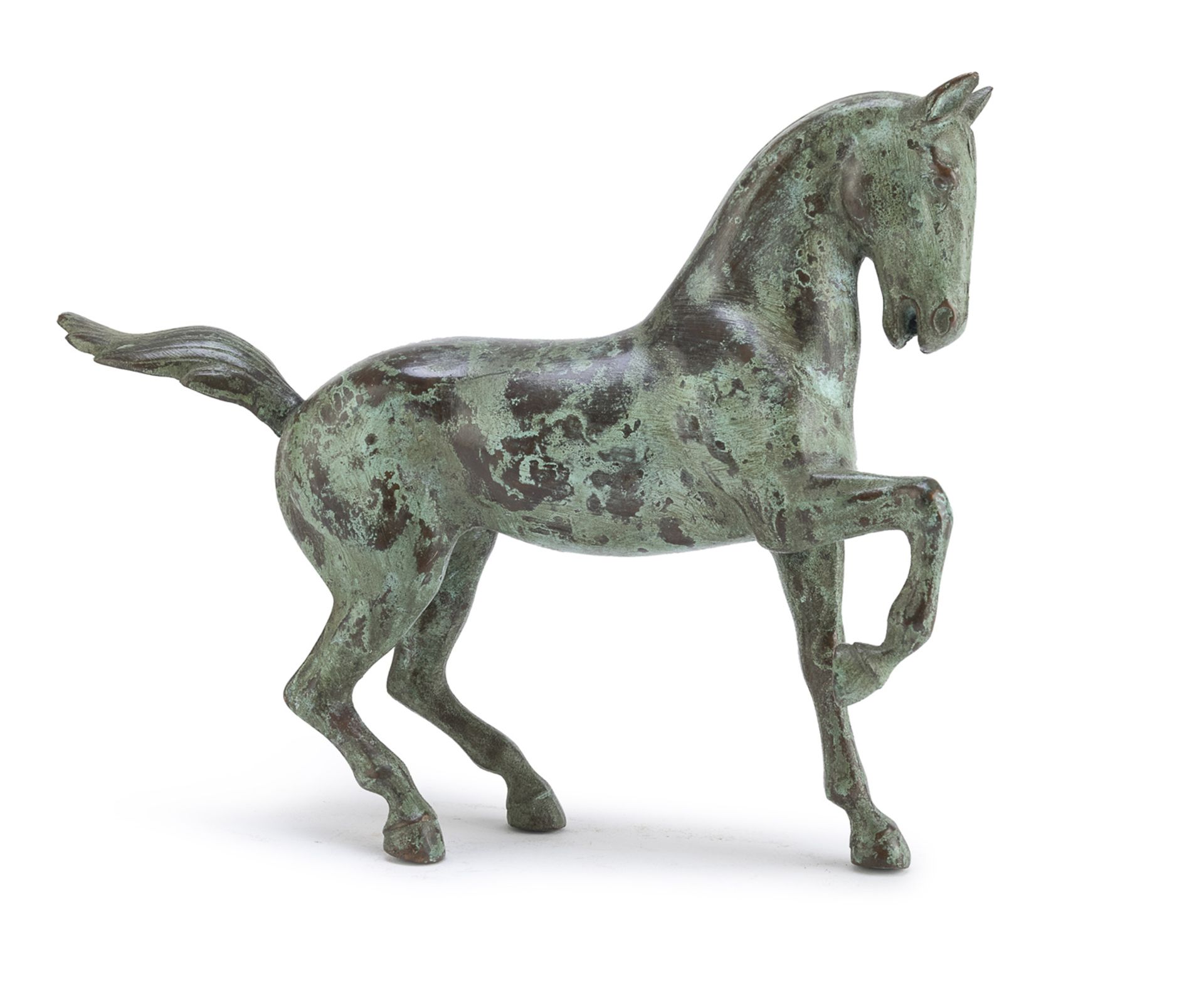 BRONZE SCULPTURE OF HORSE ARCHAEOLOGICAL STYLE 20th CENTURY