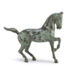 BRONZE SCULPTURE OF HORSE ARCHAEOLOGICAL STYLE 20th CENTURY