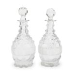 PAIR OF CRYSTAL BOTTLES EARLY 20TH CENTURY