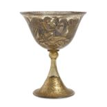 CELEBRATIVE CUP IN BLOWN GLASS VENICE 19th CENTURY