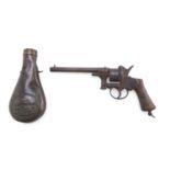 COLT PISTOL AND METAL DUST CASE 19th CENTURY