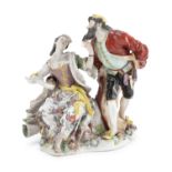 GROUP IN PORCELAIN MEISSEN EARLY 20TH CENTURY