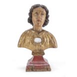 RELIQUARY BUST IN GILTWOOD CENTRAL ITALY 17th CENTURY