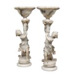 BEAUTIFUL PAIR OF FLOOR LAMPS IN ALABASTER 20TH CENTURY